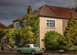 house with car parked