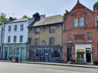 Row of shops in Highgate Village London N6